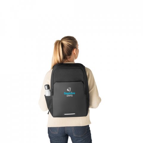 BELFAST. Mochila (20 L) 2 em 1 com bolsa t&eacute;rmica (4.5L) inclusa que permite a sua utiliza&ccedil;&atilde;o em conjunto ou separado - Preto