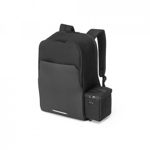 BELFAST. Mochila (20 L) 2 em 1 com bolsa t&eacute;rmica (4.5L) inclusa que permite a sua utiliza&ccedil;&atilde;o em conjunto ou separado - Preto