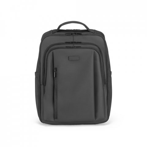SEVILLE. Mochila trolley em 900D com revestimento resistente &agrave; &aacute;gua 28 L (17.3") - Preto