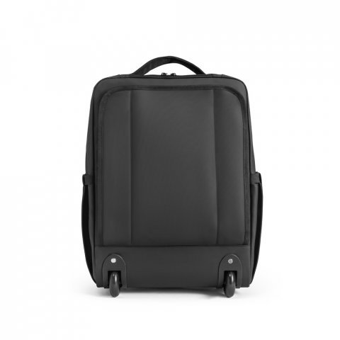 SEVILLE. Mochila trolley em 900D com revestimento resistente &agrave; &aacute;gua 28 L (17.3") - Preto