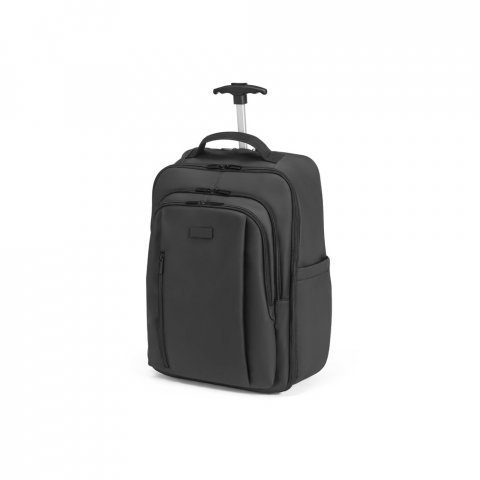 SEVILLE. Mochila trolley em 900D com revestimento resistente &agrave; &aacute;gua 28 L (17.3") - Preto