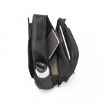 SEVILLE. Mochila trolley em 900D com revestimento resistente &agrave; &aacute;gua 28 L (17.3") - Preto