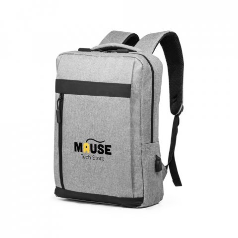 DENVER. Mochila para notebook 15.6" em 300D melange - Cinza claro