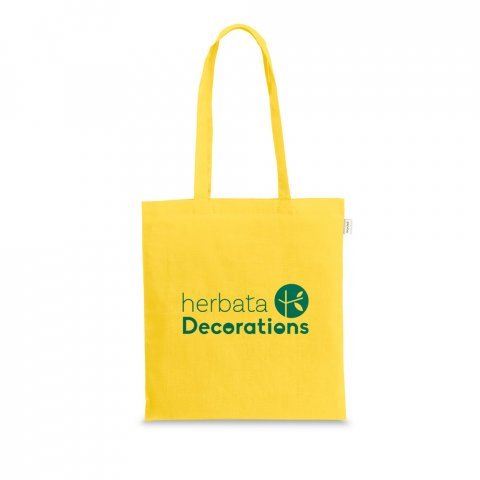 MEXICO. Sacola 70% algod&atilde;o reciclado e 30% poli&eacute;ster reciclado (150 g/m&sup2;) sem tingimento - Amarelo