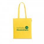 MEXICO. Sacola 70% algod&atilde;o reciclado e 30% poli&eacute;ster reciclado (150 g/m&sup2;) sem tingimento - Amarelo