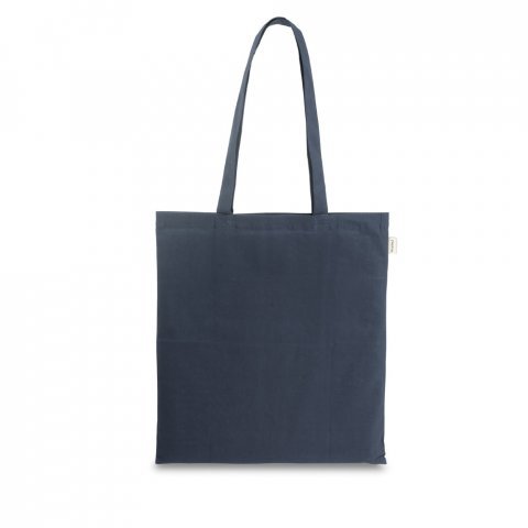 MEXICO. Sacola 70% algod&atilde;o reciclado e 30% poli&eacute;ster reciclado (150 g/m&sup2;) sem tingimento - Azul marinho