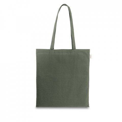 MEXICO. Sacola 70% algod&atilde;o reciclado e 30% poli&eacute;ster reciclado (150 g/m&sup2;) sem tingimento - Verde tropa