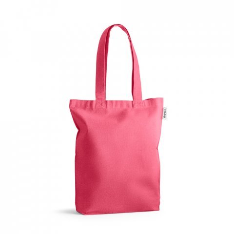 MERIDA. Sacola em 50% algod&atilde;o, 30% algod&atilde;o reciclado e 20% poli&eacute;ster reciclado (220 g/m&sup2;) - Rosa