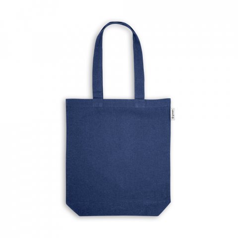 MERIDA. Sacola em 50% algod&atilde;o, 30% algod&atilde;o reciclado e 20% poli&eacute;ster reciclado (220 g/m&sup2;) - Azul