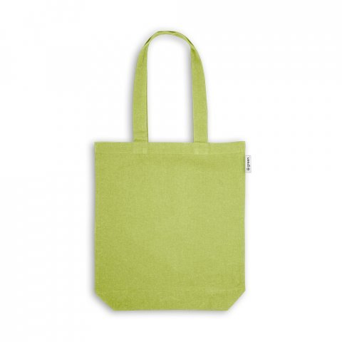 MERIDA. Sacola em 50% algod&atilde;o, 30% algod&atilde;o reciclado e 20% poli&eacute;ster reciclado (220 g/m&sup2;) - Verde claro
