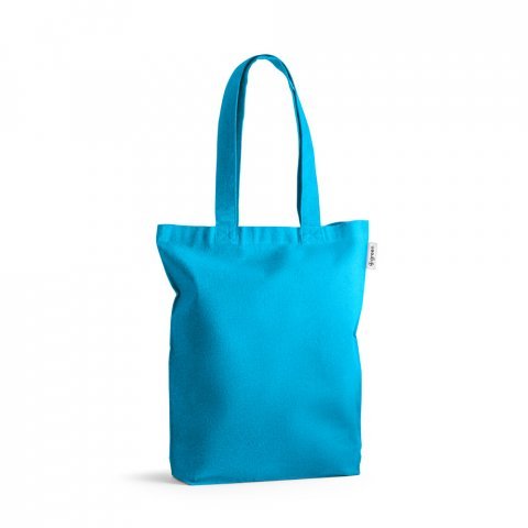 MERIDA. Sacola em 50% algod&atilde;o, 30% algod&atilde;o reciclado e 20% poli&eacute;ster reciclado (220 g/m&sup2;) - Azul claro