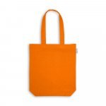 MERIDA. Sacola em 50% algod&atilde;o, 30% algod&atilde;o reciclado e 20% poli&eacute;ster reciclado (220 g/m&sup2;) - Laranja