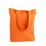 MERIDA. Sacola em 50% algod&atilde;o, 30% algod&atilde;o reciclado e 20% poli&eacute;ster reciclado (220 g/m&sup2;) - Laranja