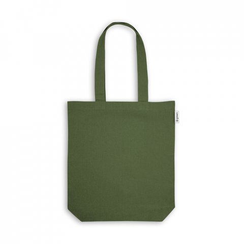 MERIDA. Sacola em 50% algod&atilde;o, 30% algod&atilde;o reciclado e 20% poli&eacute;ster reciclado (220 g/m&sup2;) - Verde escuro