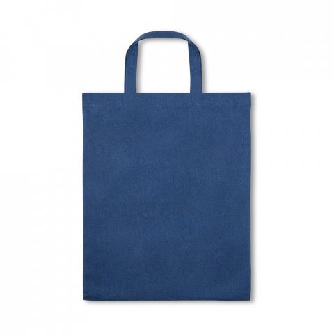 SIENA. Sacola dobr&aacute;vel em 50% algod&atilde;o, 30% algod&atilde;o reciclado e 20% poli&eacute;ster reciclado (140 g/m&sup2;) - Azul