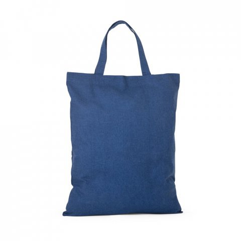 SIENA. Sacola dobr&aacute;vel em 50% algod&atilde;o, 30% algod&atilde;o reciclado e 20% poli&eacute;ster reciclado (140 g/m&sup2;) - Azul