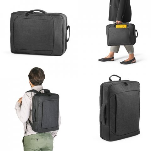 ALEXANDRIA. Mochila 2 em 1 para notebook (15.6") em 600D (14 L)
