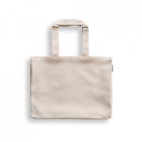 PARMA. Sacola em 50% algod&atilde;o, 30% algod&atilde;o reciclado e 20% poli&eacute;ster reciclado (220 g/m&sup2;) - Natural claro