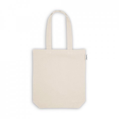 GIRONA. Sacola em 50% algod&atilde;o, 30% algod&atilde;o reciclado e 20% poli&eacute;ster reciclado (220 g/m&sup2;) - Natural claro