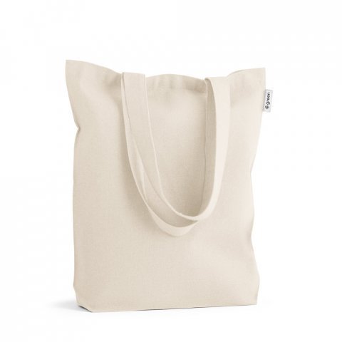 GIRONA. Sacola em 50% algod&atilde;o, 30% algod&atilde;o reciclado e 20% poli&eacute;ster reciclado (220 g/m&sup2;) - Natural claro