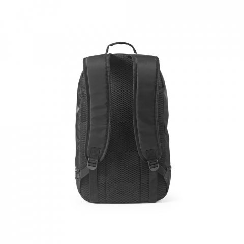 MANCHESTER. Mochila em poli&eacute;ster reciclado 290T e sarja com compartimento para sapatos (25 L) - Preto