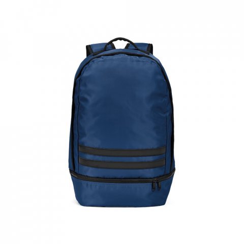 MANCHESTER. Mochila em poli&eacute;ster reciclado 290T e sarja com compartimento para sapatos (25 L) - Azul