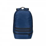 MANCHESTER. Mochila em poli&eacute;ster reciclado 290T e sarja com compartimento para sapatos (25 L) - Azul