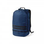 MANCHESTER. Mochila em poli&eacute;ster reciclado 290T e sarja com compartimento para sapatos (25 L) - Azul