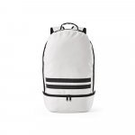 MANCHESTER. Mochila em poli&eacute;ster reciclado 290T e sarja com compartimento para sapatos (25 L) - Branco