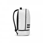 MANCHESTER. Mochila em poli&eacute;ster reciclado 290T e sarja com compartimento para sapatos (25 L) - Branco
