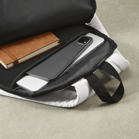 MANCHESTER NOTE. Mochila para notebook (15") em poli&eacute;ster reciclado 290T (18 L) - Branco