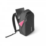 AUCKLAND. Mochila com sistema antiroubo para notebook (15.6") em 600D e ripstop (17 L) - Preto