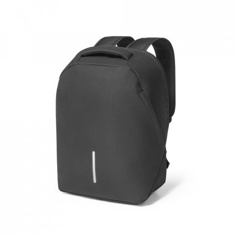 AUCKLAND. Mochila com sistema antiroubo para notebook (15.6") em 600D e ripstop (17 L) - Preto