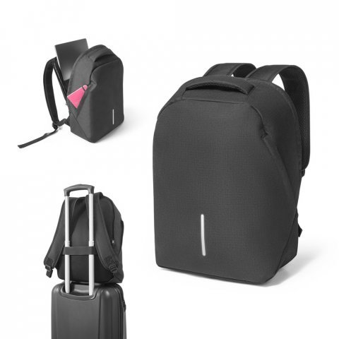 AUCKLAND. Mochila com sistema antiroubo para notebook (15.6") em 600D e ripstop (17 L)