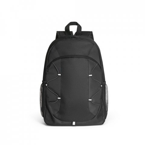 LIMA. Mochila em 600D com detalhes em ripstop colorido (16 L) - Preto