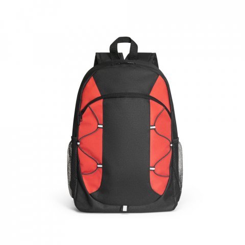 LIMA. Mochila em 600D com detalhes em ripstop colorido (16 L) - Vermelho