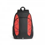 LIMA. Mochila em 600D com detalhes em ripstop colorido (16 L) - Vermelho