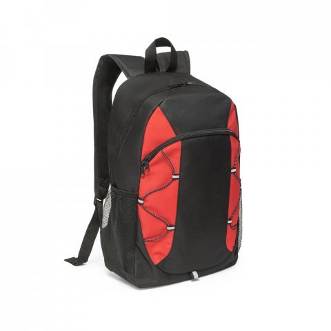 LIMA. Mochila em 600D com detalhes em ripstop colorido (16 L) - Vermelho