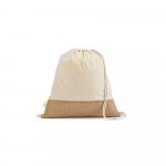 MALDIVAS BPACK. Sacola tipo mochila em 70% algod&atilde;o reciclado e 30% poli&eacute;ster reciclado (180 g/m&sup2;) com base em juta - Natural claro