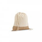 MALDIVAS BPACK. Sacola tipo mochila em 70% algod&atilde;o reciclado e 30% poli&eacute;ster reciclado (180 g/m&sup2;) com base em juta - Natural claro