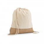 MALDIVAS BPACK. Sacola tipo mochila em 70% algod&atilde;o reciclado e 30% poli&eacute;ster reciclado (180 g/m&sup2;) com base em juta