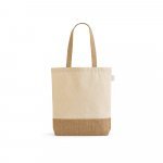 MALDIVAS. Sacola em 70% algod&atilde;o reciclado e 30% poli&eacute;ster reciclado (180 g/m&sup2;) com base em juta - Natural claro