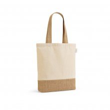 MALDIVAS. Sacola em 70% algod&atilde;o reciclado e 30% poli&eacute;ster reciclado (180 g/m&sup2;) com base em juta