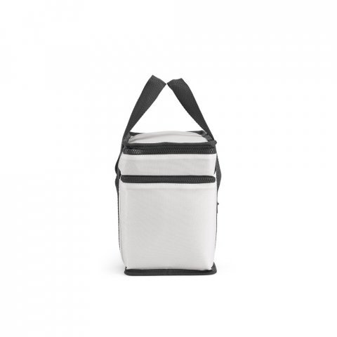 VENEZA. Sacola t&eacute;rmica em poli&eacute;ster reciclado 600D com isolamento em PEVA 9.5 L - Branco