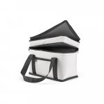 VENEZA. Sacola t&eacute;rmica em poli&eacute;ster reciclado 600D com isolamento em PEVA 9.5 L - Branco