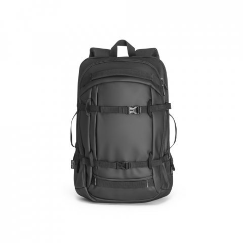 KAMPALA. Mochila para notebook (17.3") em 900D poli&eacute;ster reciclado de alta densidade com revestimento resistente &agrave; agua  (21 L) - Preto