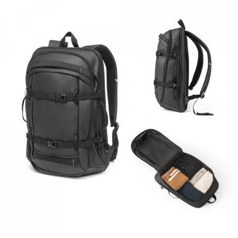 KAMPALA. Mochila para notebook (17.3") em 900D poli&eacute;ster reciclado de alta densidade com revestimento resistente &agrave; agua  (21 L)