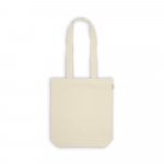 VAL&Ecirc;NCIA. Sacola em 100% algod&atilde;o reciclado (140 g/m&sup2;) - Natural claro