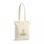 VAL&Ecirc;NCIA. Sacola em 100% algod&atilde;o reciclado (140 g/m&sup2;) - Natural claro