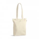 VAL&Ecirc;NCIA. Sacola em 100% algod&atilde;o reciclado (140 g/m&sup2;) - Natural claro